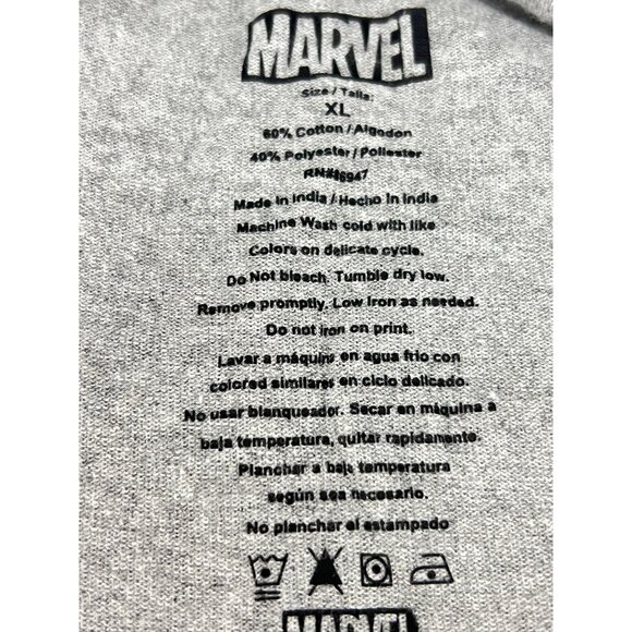 Marvel Avengers Graphic Tee Gray XL Cotton Blend Comic Novelty Print Casual - Picture 3 of 16